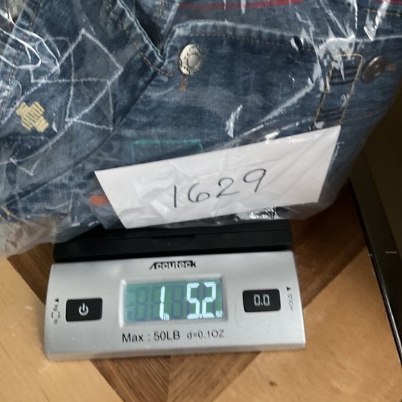 Vintage Chico's Denim Jacket Womens 2 Silk Patxhwork Designs Womens L/12 - Picture 14 of 14